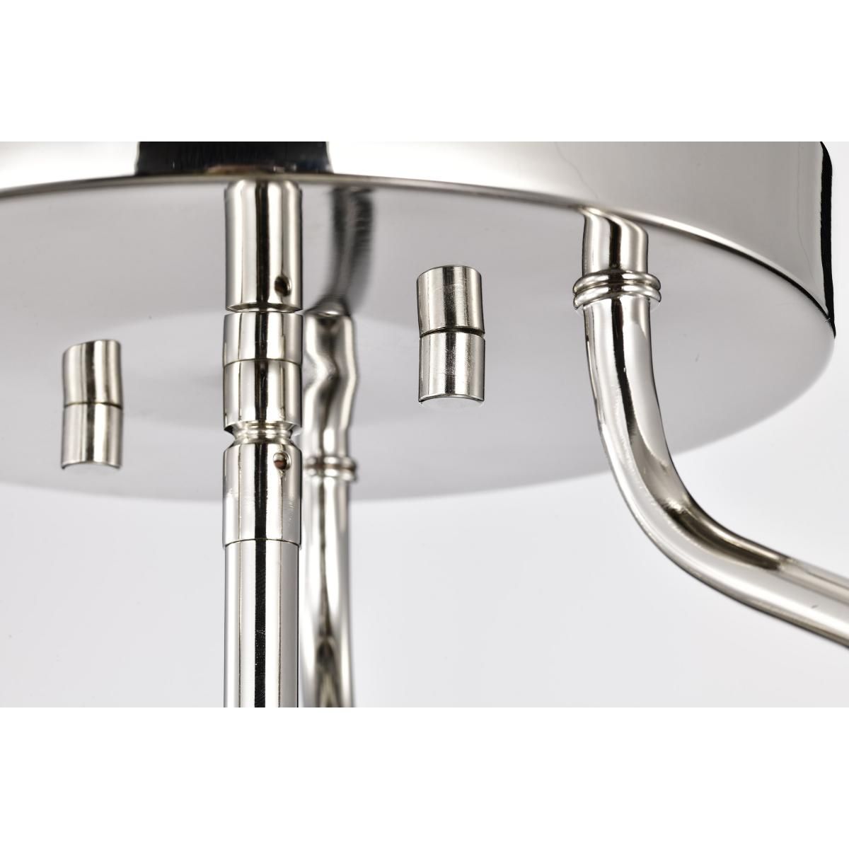 Amado 14 in. 3 lights Semi-flush Mount Light Polished Nickel Finish - Bees Lighting