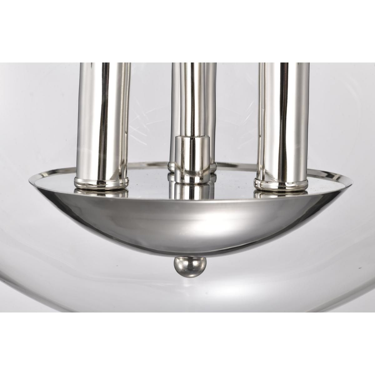 Amado 14 in. 3 lights Semi-flush Mount Light Polished Nickel Finish - Bees Lighting