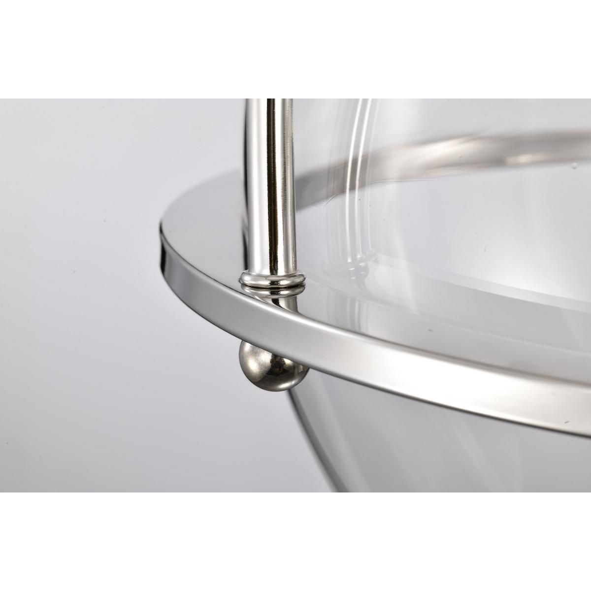 Amado 14 in. 3 lights Semi-flush Mount Light Polished Nickel Finish - Bees Lighting