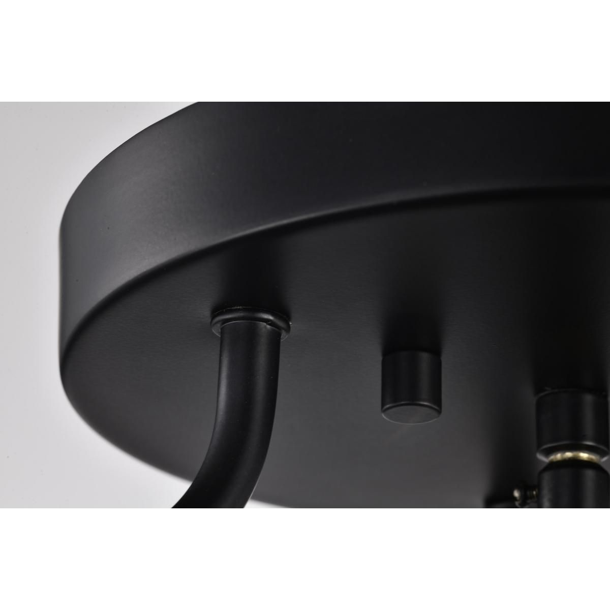 Amado 14 in. 3 lights Semi-flush Mount Light Matte Black Finish - Bees Lighting