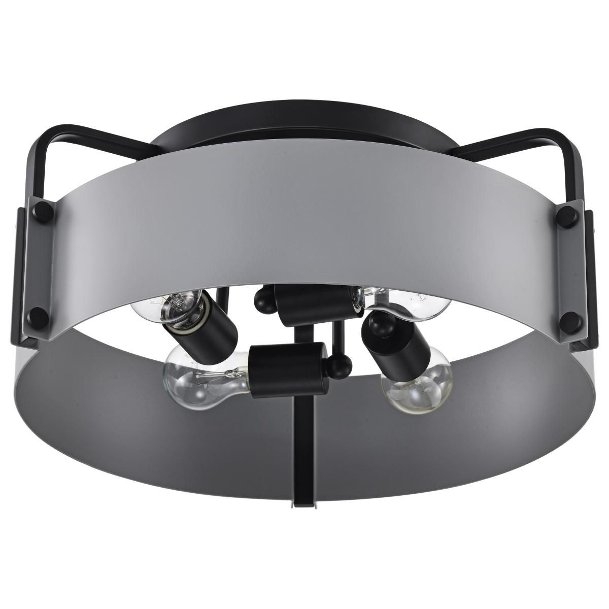 Altos 18 in. 4 lights Semi-flush Mount Light Matte Gray and Matte Black Finish - Bees Lighting