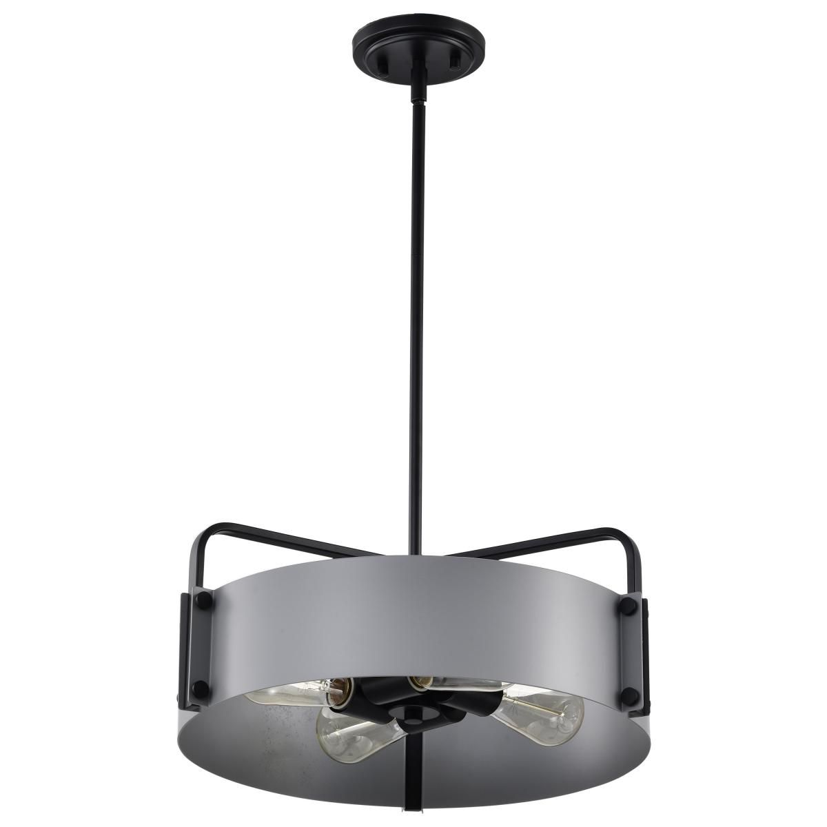 Altos 18 in. 4 lights Pendant Light Matte Gray and Matte Black Finish - Bees Lighting