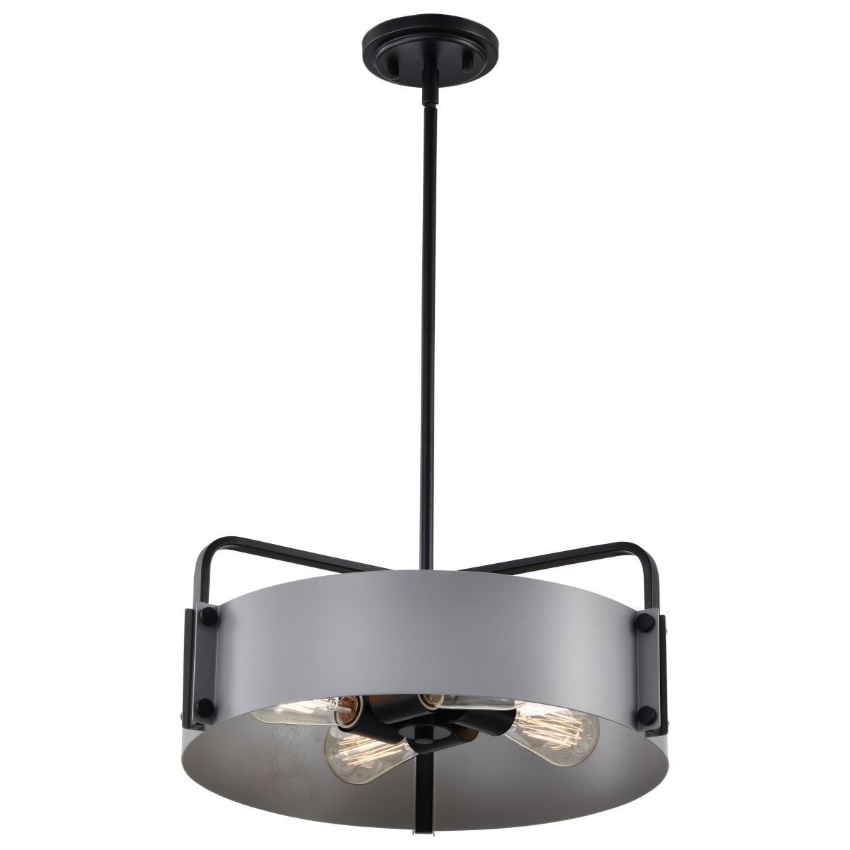 Altos 18 in. 4 lights Pendant Light Matte Gray and Matte Black Finish - Bees Lighting