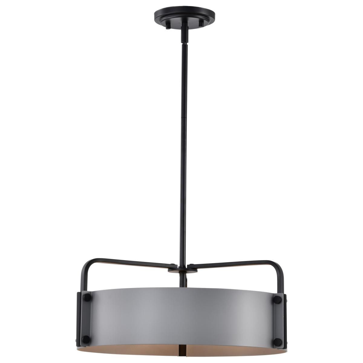 Altos 18 in. 4 lights Pendant Light Matte Gray and Matte Black Finish - Bees Lighting