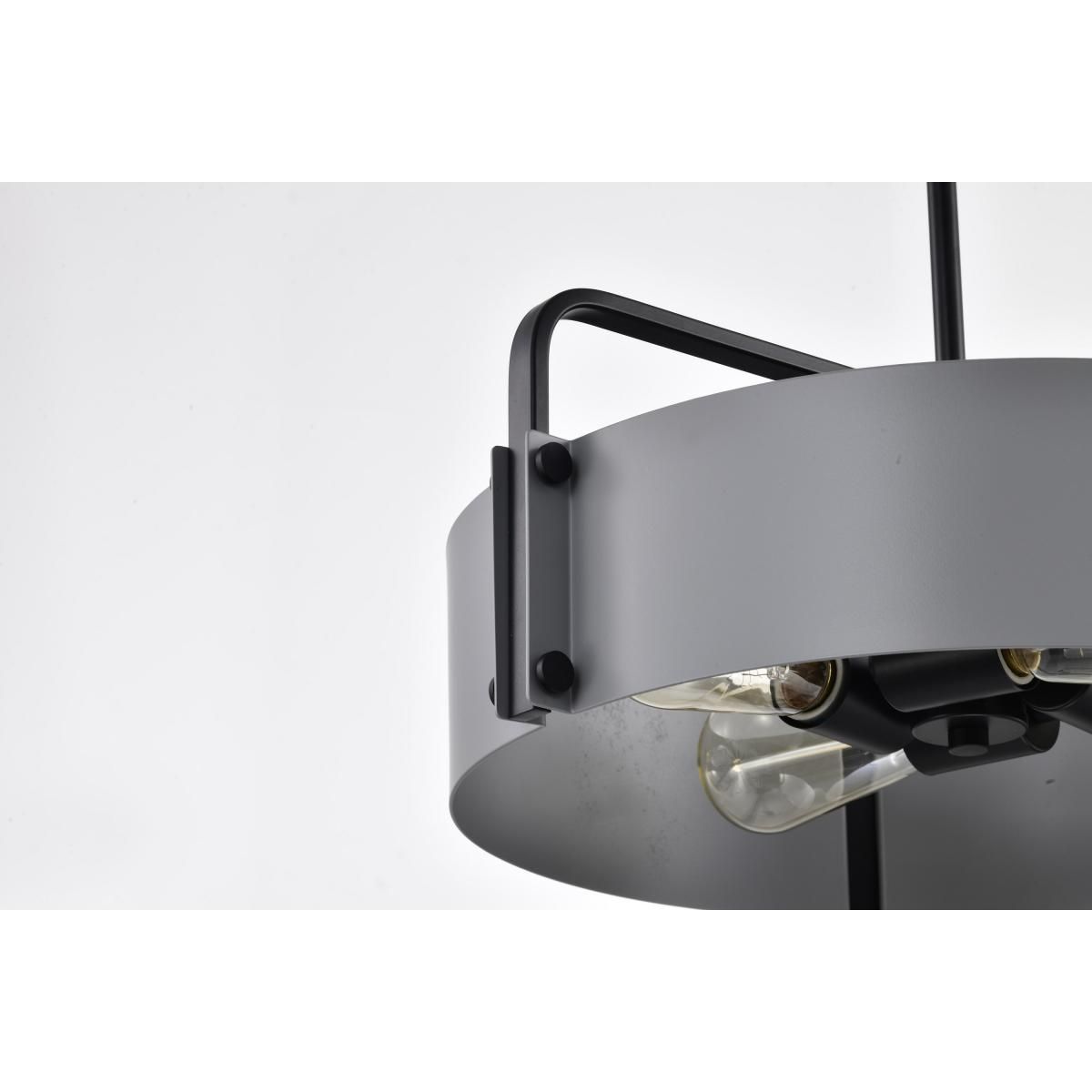 Altos 18 in. 4 lights Pendant Light Matte Gray and Matte Black Finish - Bees Lighting
