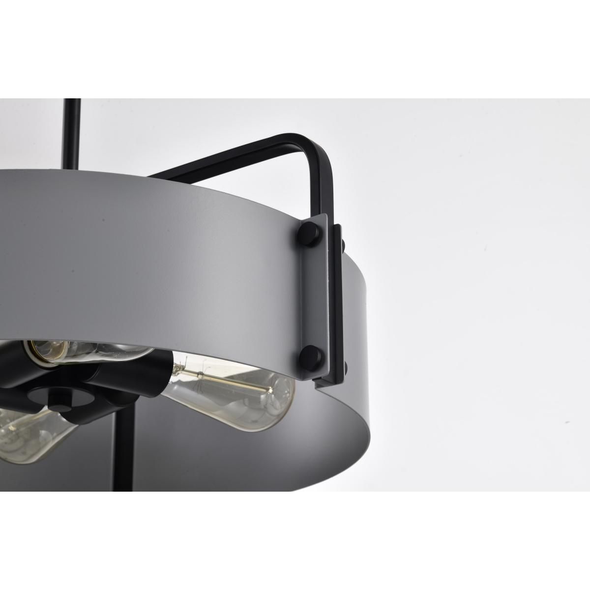 Altos 18 in. 4 lights Pendant Light Matte Gray and Matte Black Finish - Bees Lighting