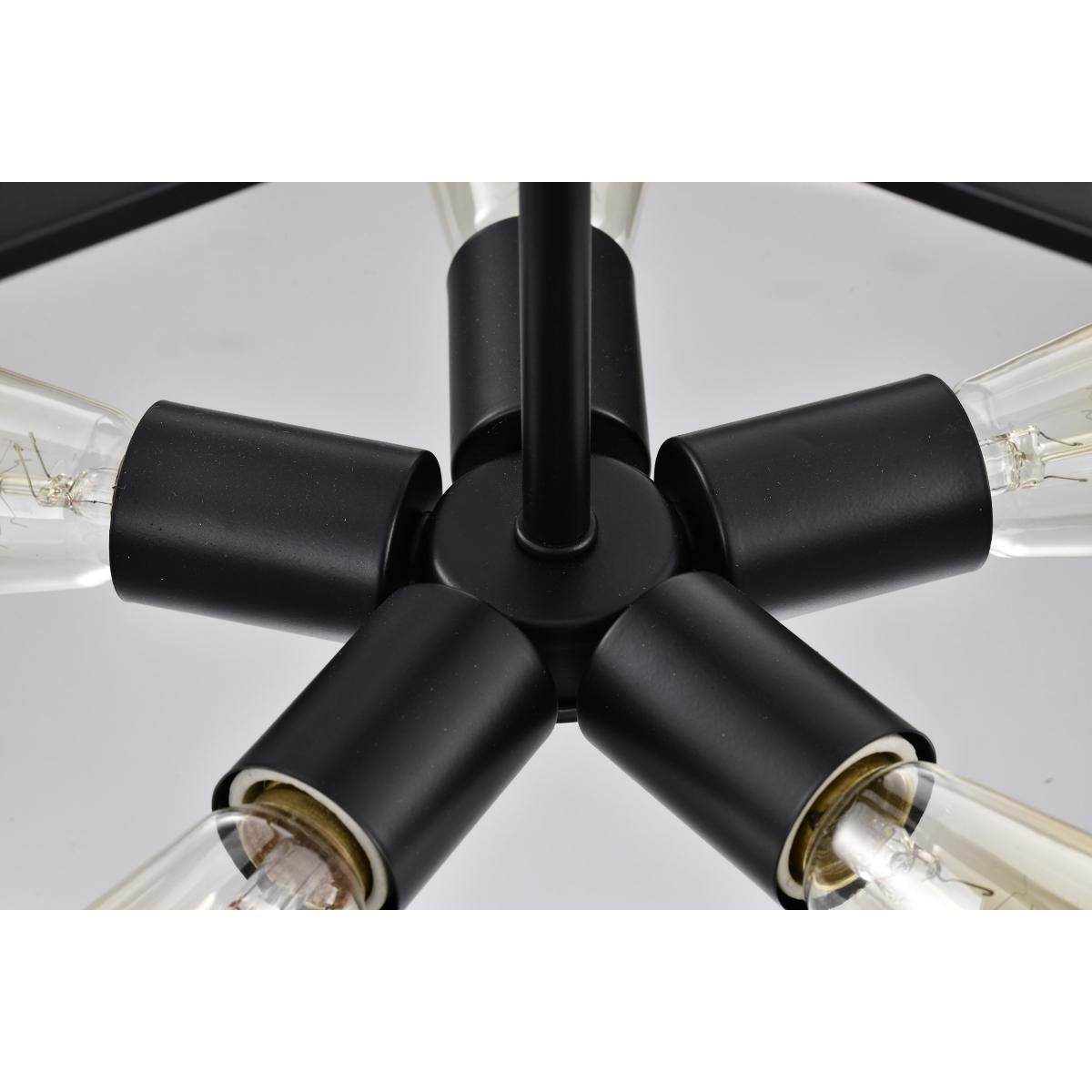 Altos 22 in. 5 lights Pendant Light Matte Gray and Matte Black Finish - Bees Lighting