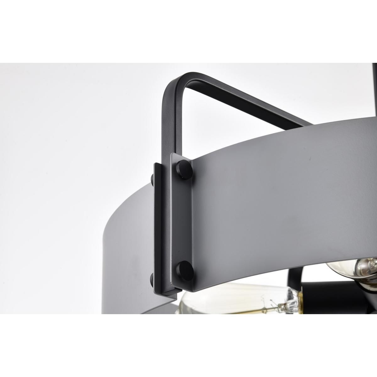 Altos 22 in. 5 lights Pendant Light Matte Gray and Matte Black Finish - Bees Lighting