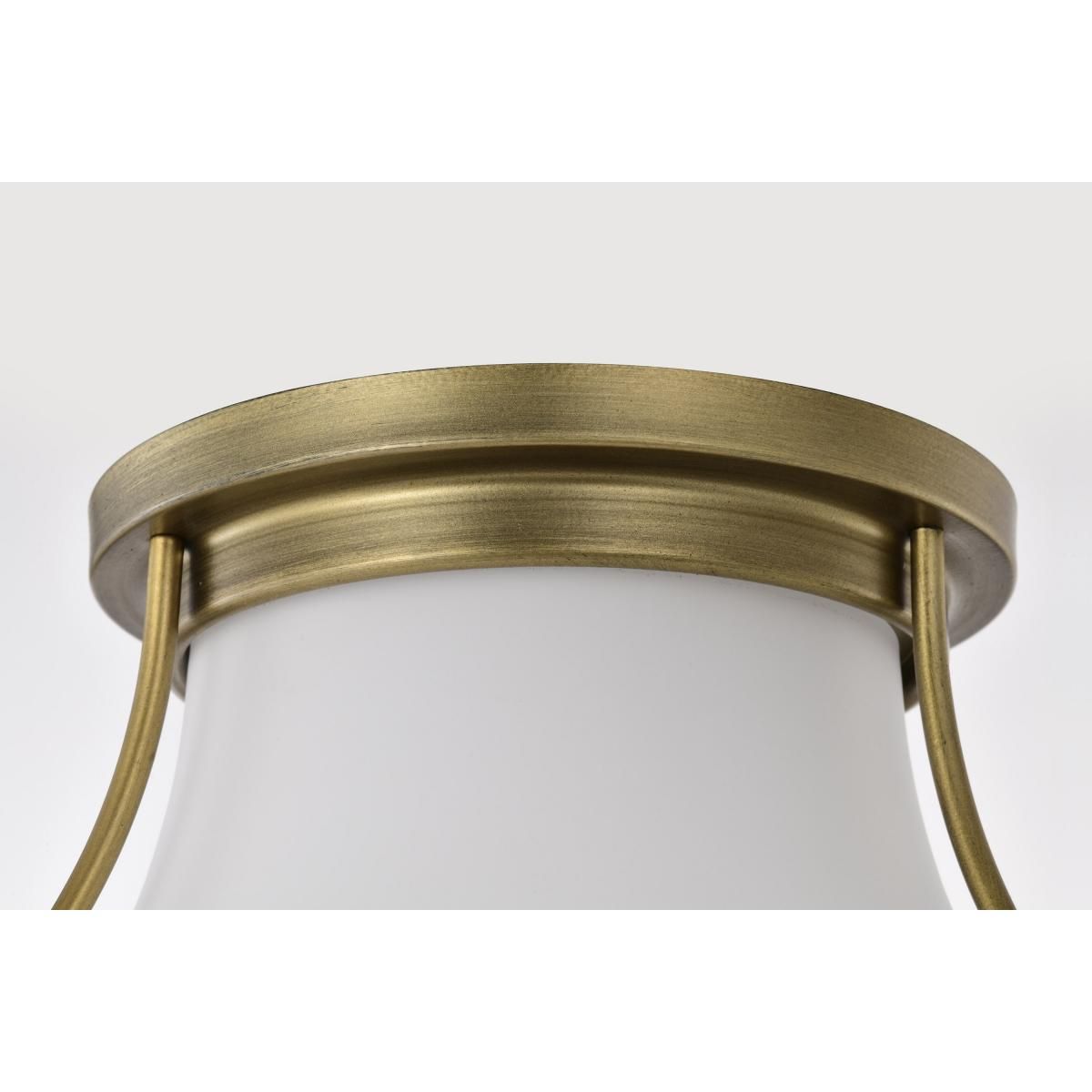 Valdora 10 in. Flush Mount Light Natural Brass Finish - Bees Lighting