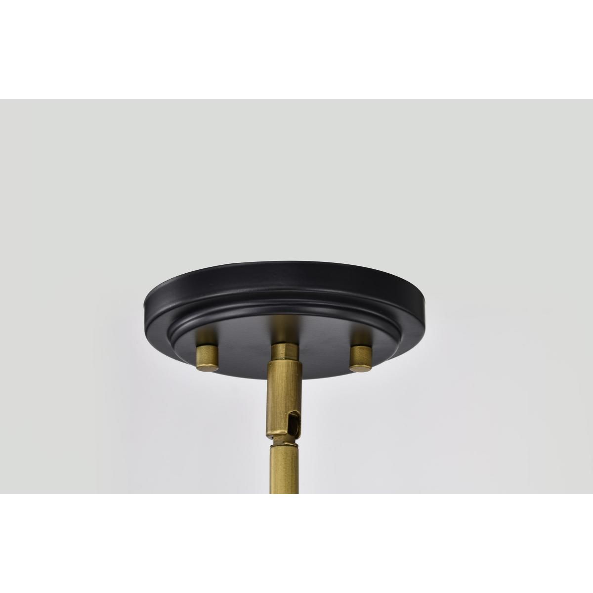 Marsden 13 in. 4 lights Chandelier Matte Black and Natural Brass Finish - Bees Lighting