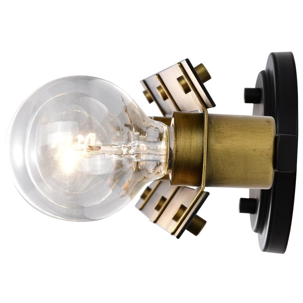 Marsden 22 in. 3 lights Bathroom Vanity Light Matte Black and Natural Brass Finish - Bees Lighting