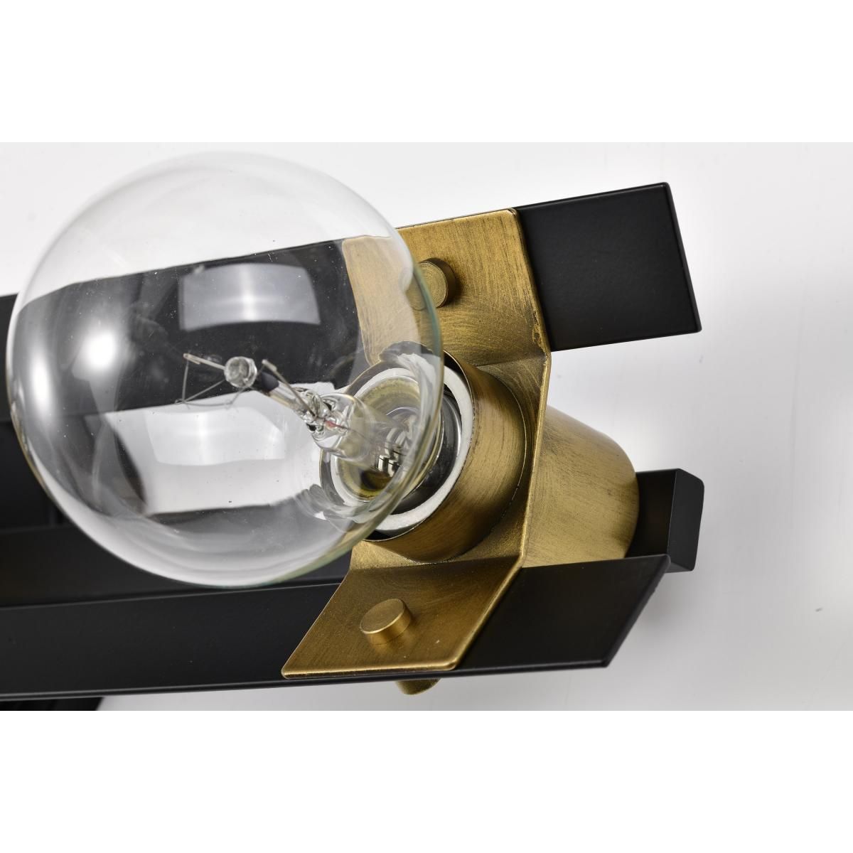 Marsden 22 in. 3 lights Bathroom Vanity Light Matte Black and Natural Brass Finish - Bees Lighting