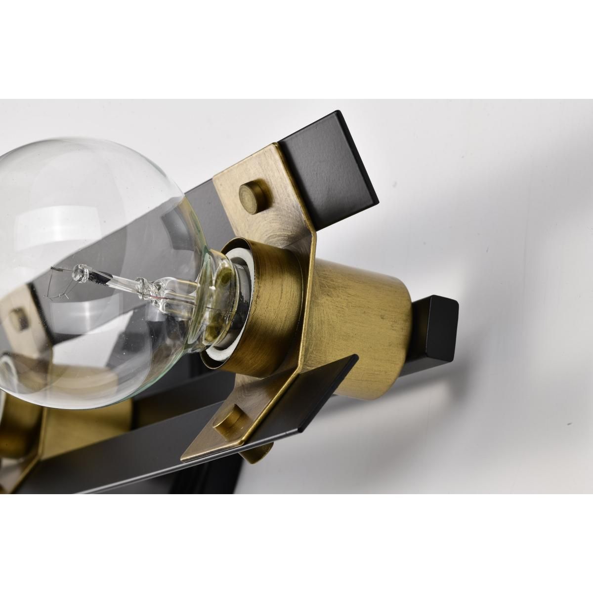 Marsden 22 in. 3 lights Bathroom Vanity Light Matte Black and Natural Brass Finish - Bees Lighting
