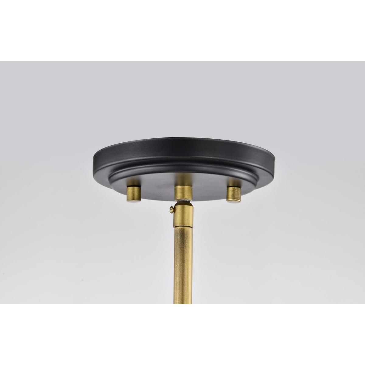 Marsden 23 in. 8 lights Chandelier Matte Black and Natural Brass Finish - Bees Lighting