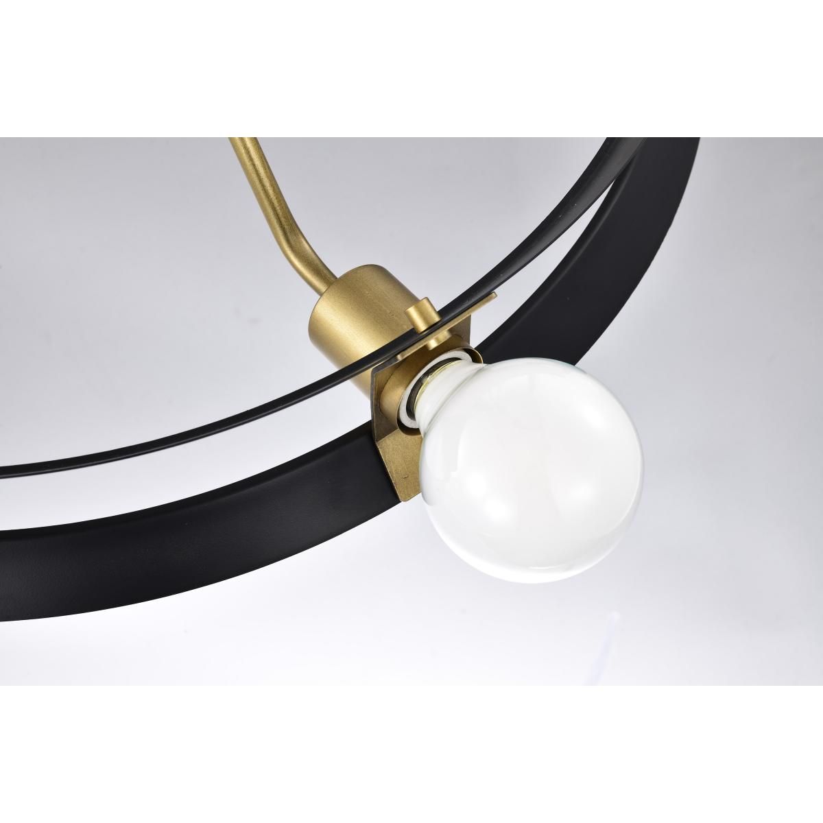 Marsden 23 in. 8 lights Chandelier Matte Black and Natural Brass Finish - Bees Lighting