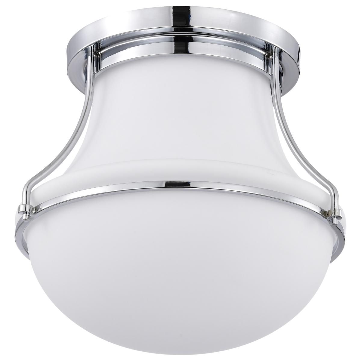 Valdora 14 in. Flush Mount Light Polished Nickel Finish