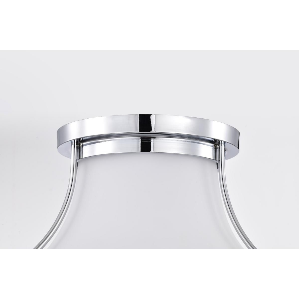 Valdora 14 in. Flush Mount Light Polished Nickel Finish - Bees Lighting