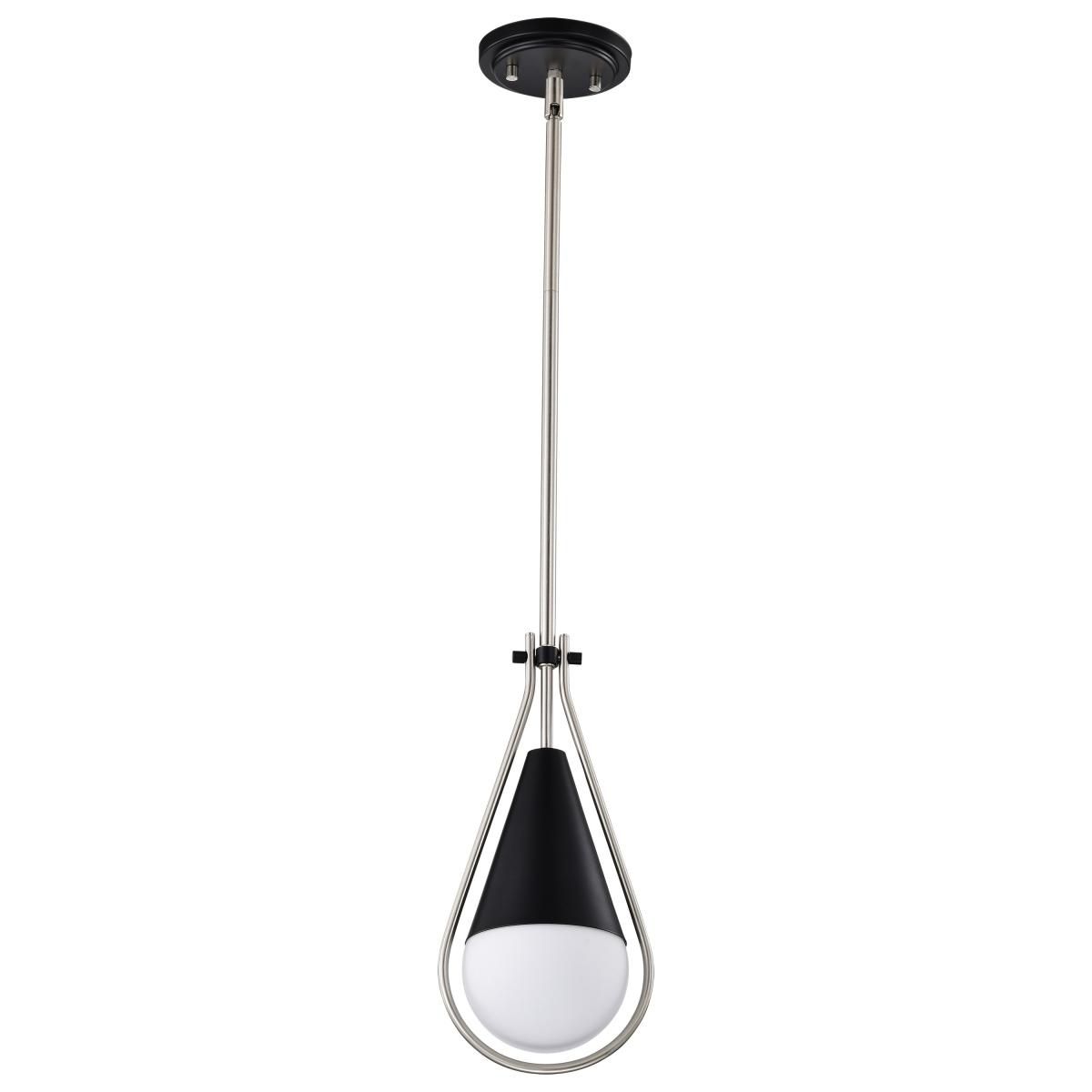 Admiral 7 in. Pendant Light Matte Black and Brushed Nickel Finish - Bees Lighting