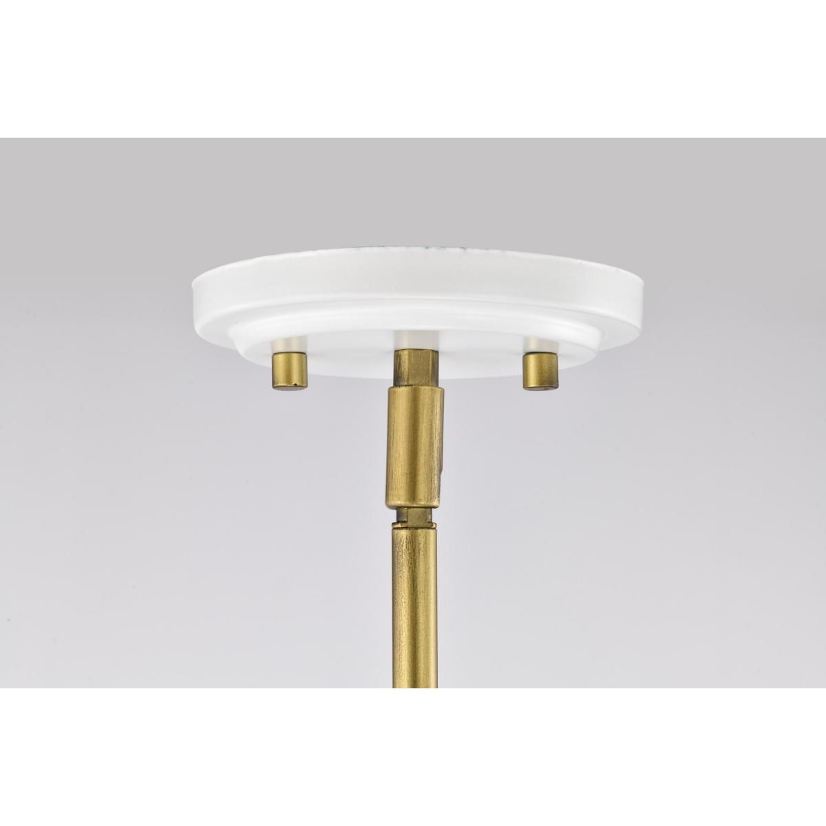 Admiral 10 in. Pendant Light Matte White and Natural Brass Finish