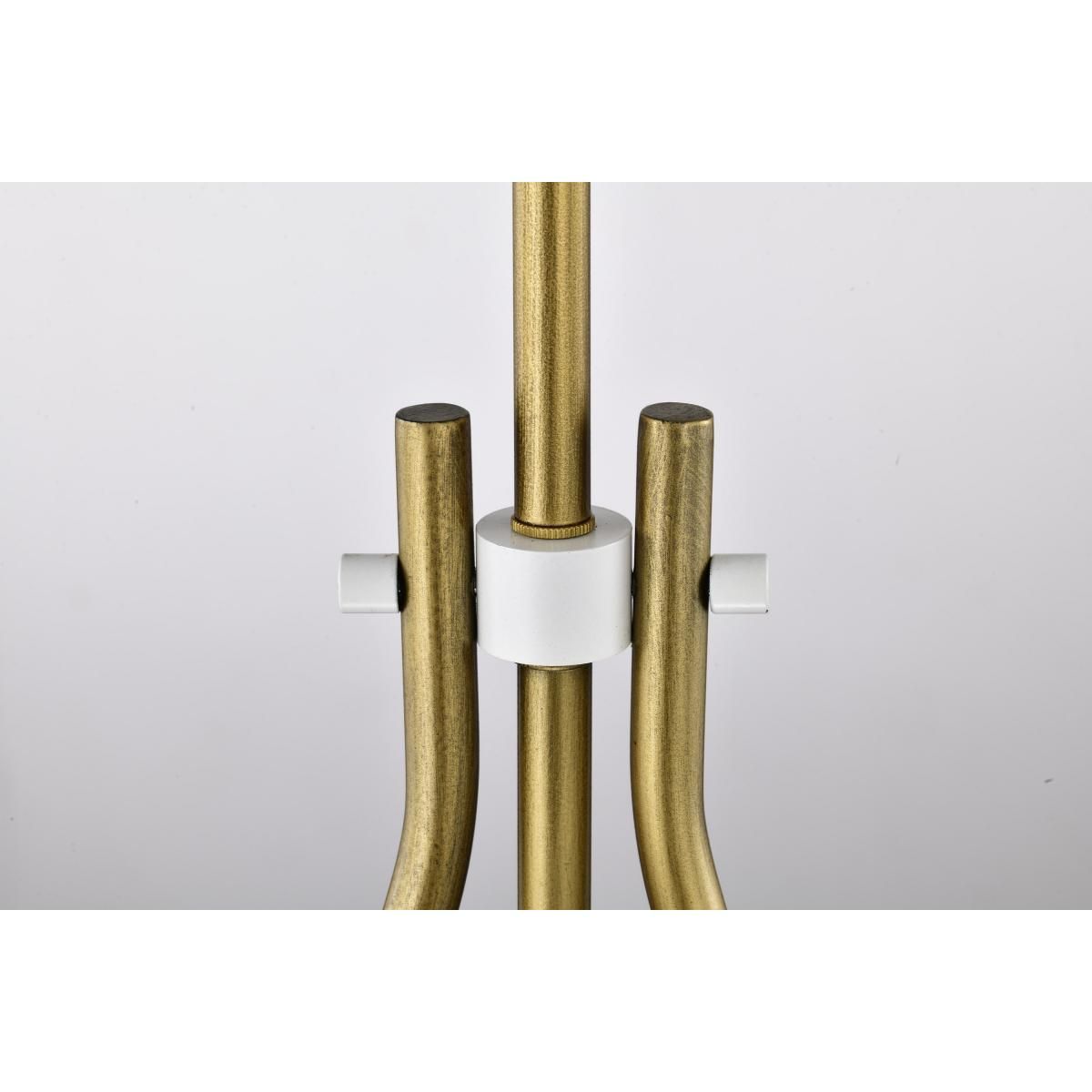 Admiral 10 in. Pendant Light Matte White and Natural Brass Finish - Bees Lighting