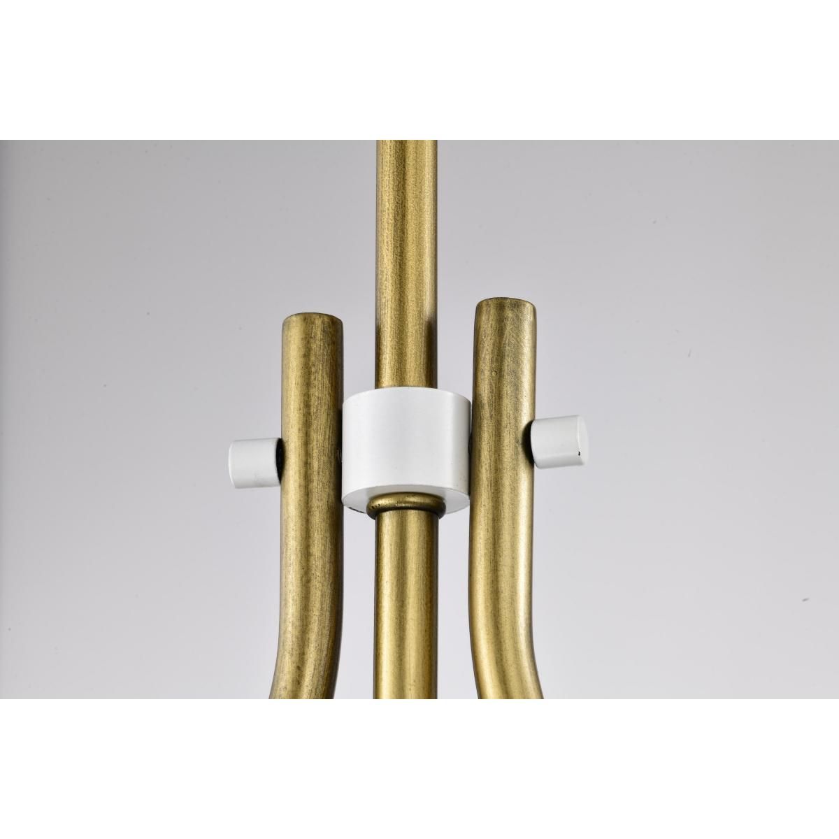 Admiral 10 in. Pendant Light Matte White and Natural Brass Finish - Bees Lighting