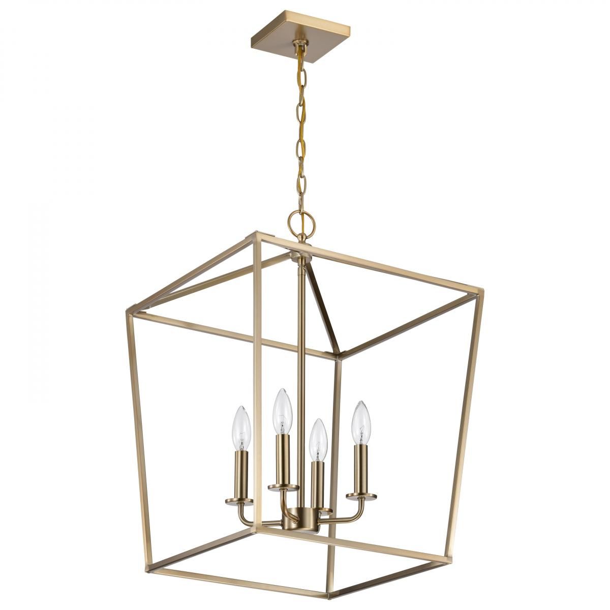 Emma 17 in. 4 lights Pendant Light Brass Finish - Bees Lighting