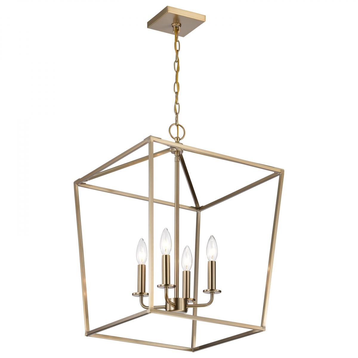 Emma 17 in. 4 lights Pendant Light Brass Finish - Bees Lighting
