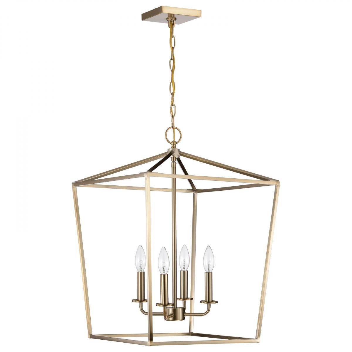 Emma 17 in. 4 lights Pendant Light Brass Finish - Bees Lighting