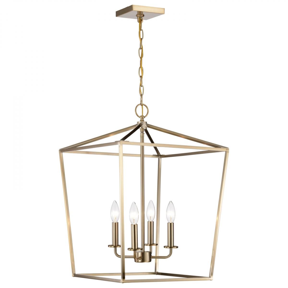 Emma 17 in. 4 lights Pendant Light Brass Finish - Bees Lighting