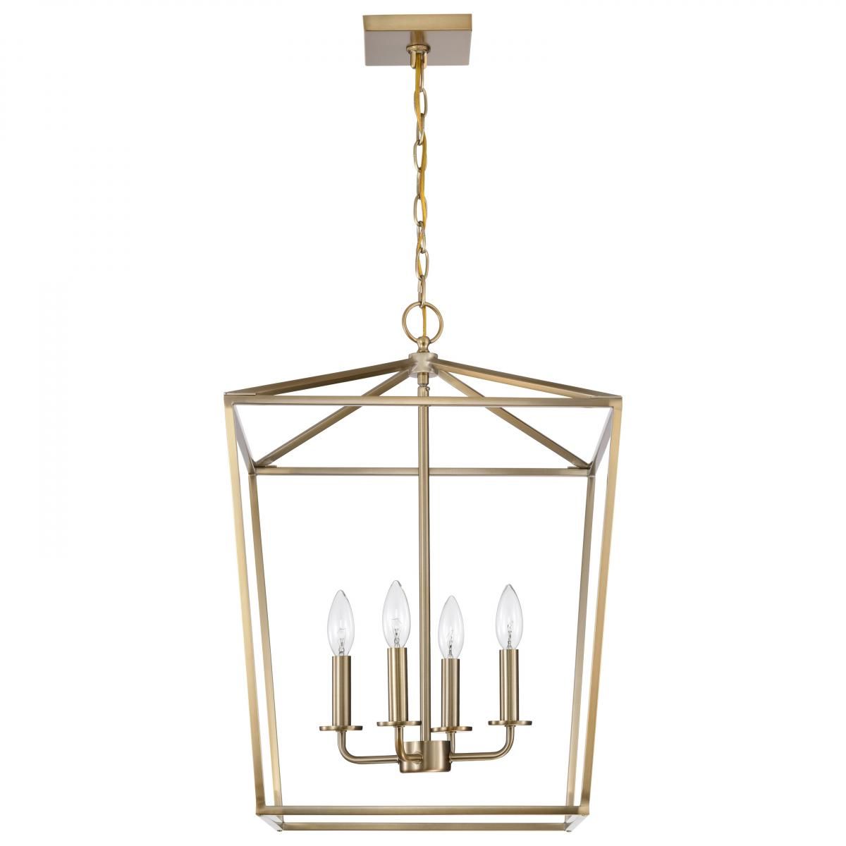 Emma 17 in. 4 lights Pendant Light Brass Finish - Bees Lighting