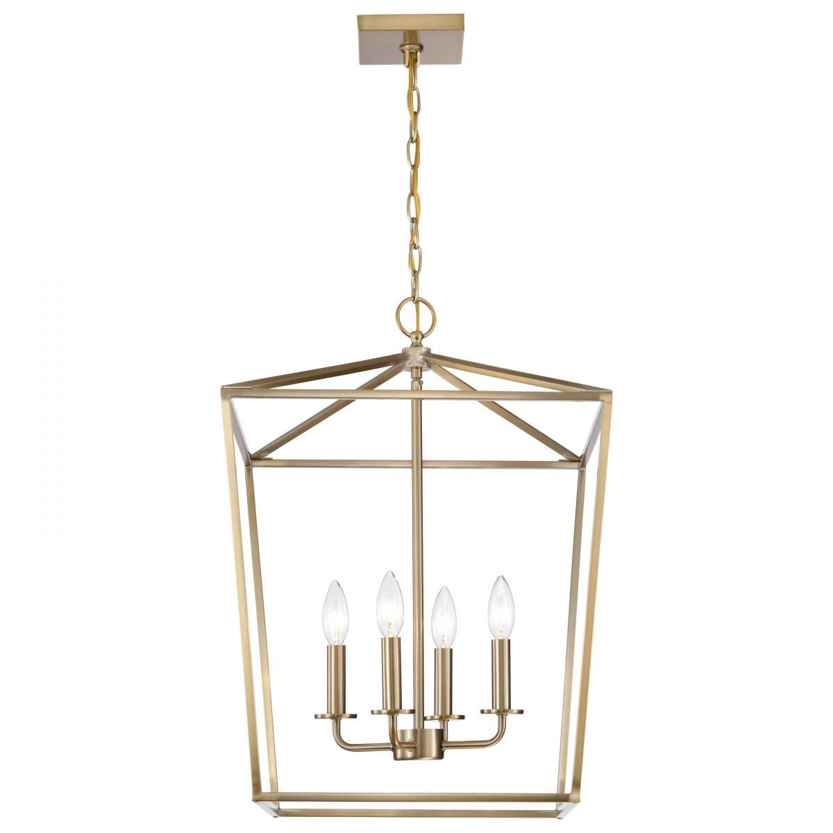 Emma 17 in. 4 lights Pendant Light Brass Finish - Bees Lighting