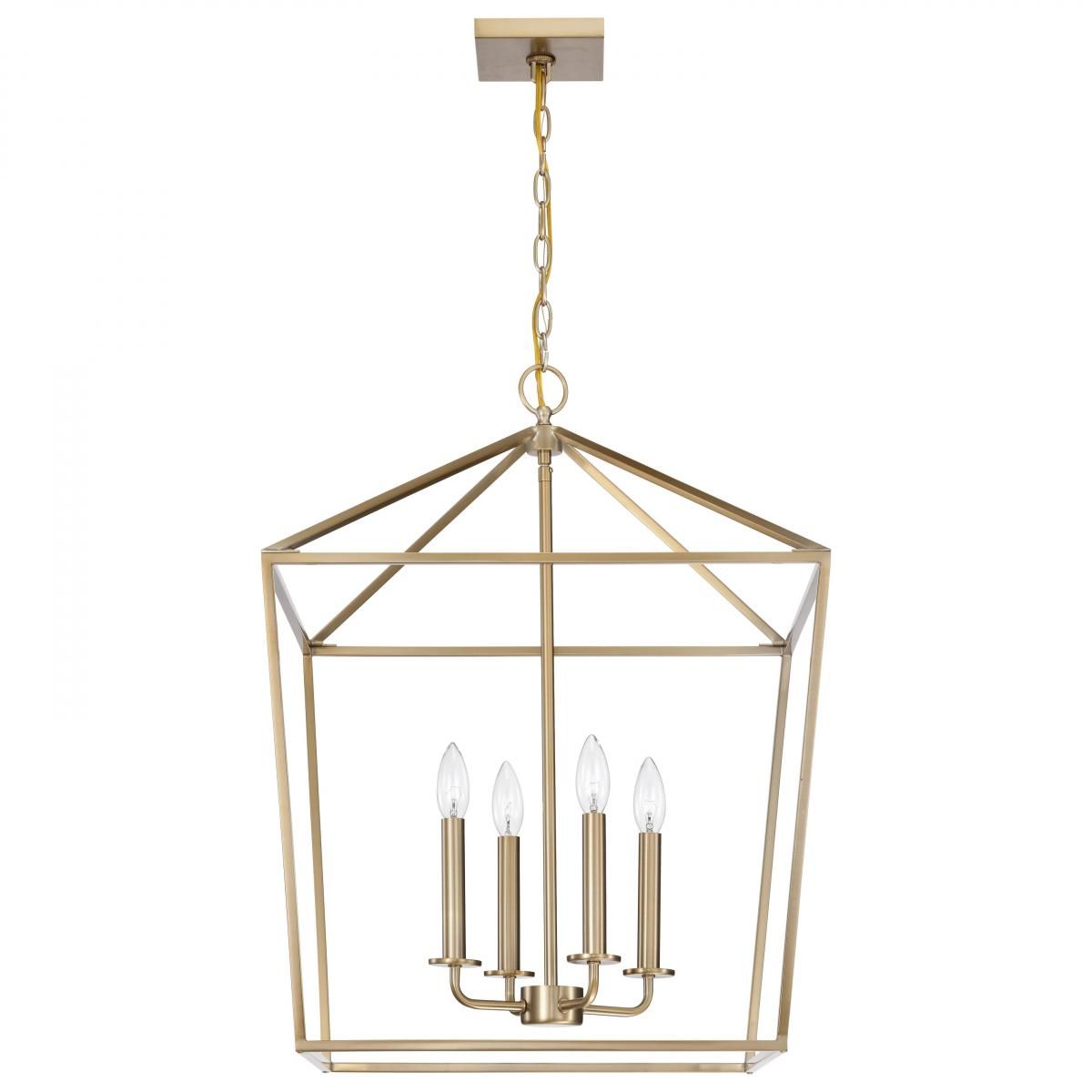 Emma 20 in. 4 lights Pendant Light Brass Finish - Bees Lighting