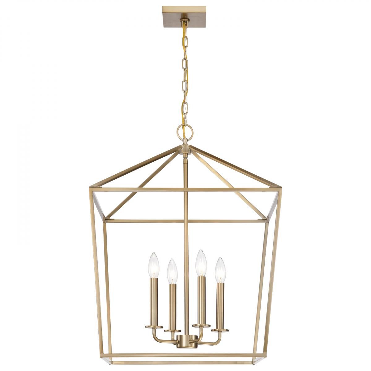 Emma 20 in. 4 lights Pendant Light Brass Finish - Bees Lighting