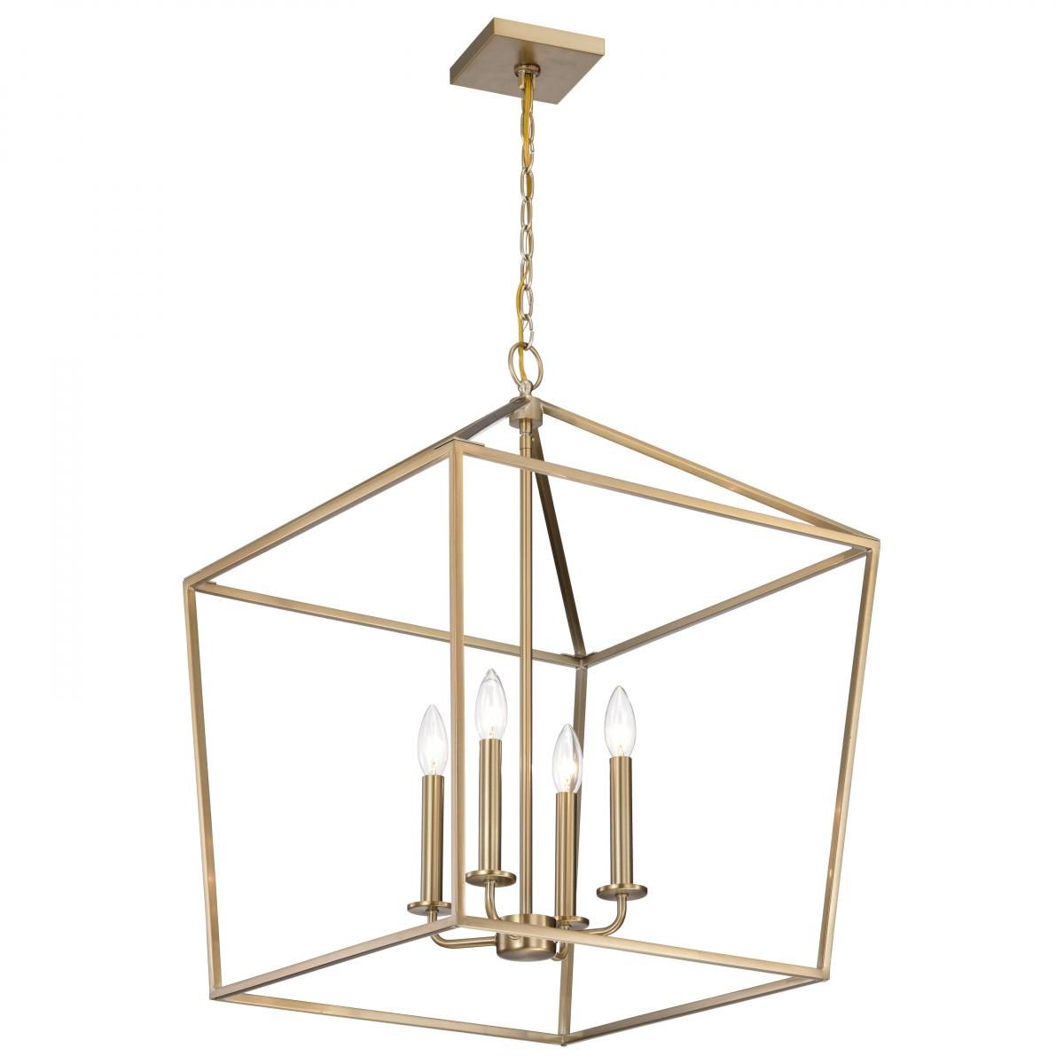 Emma 20 in. 4 lights Pendant Light Brass Finish - Bees Lighting