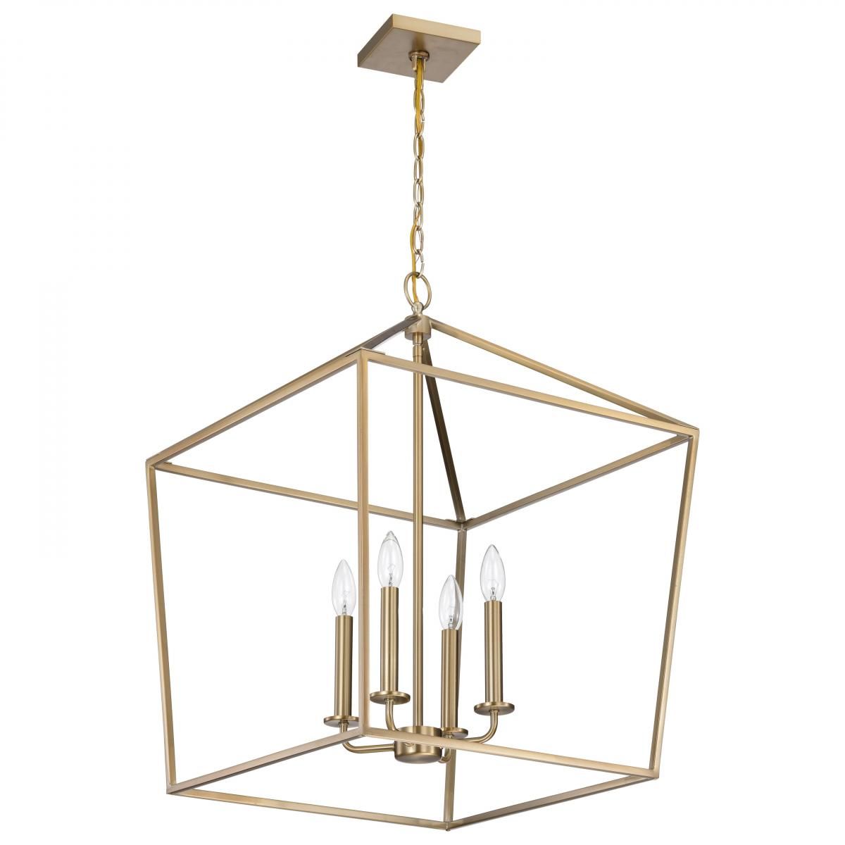 Emma 20 in. 4 lights Pendant Light Brass Finish - Bees Lighting