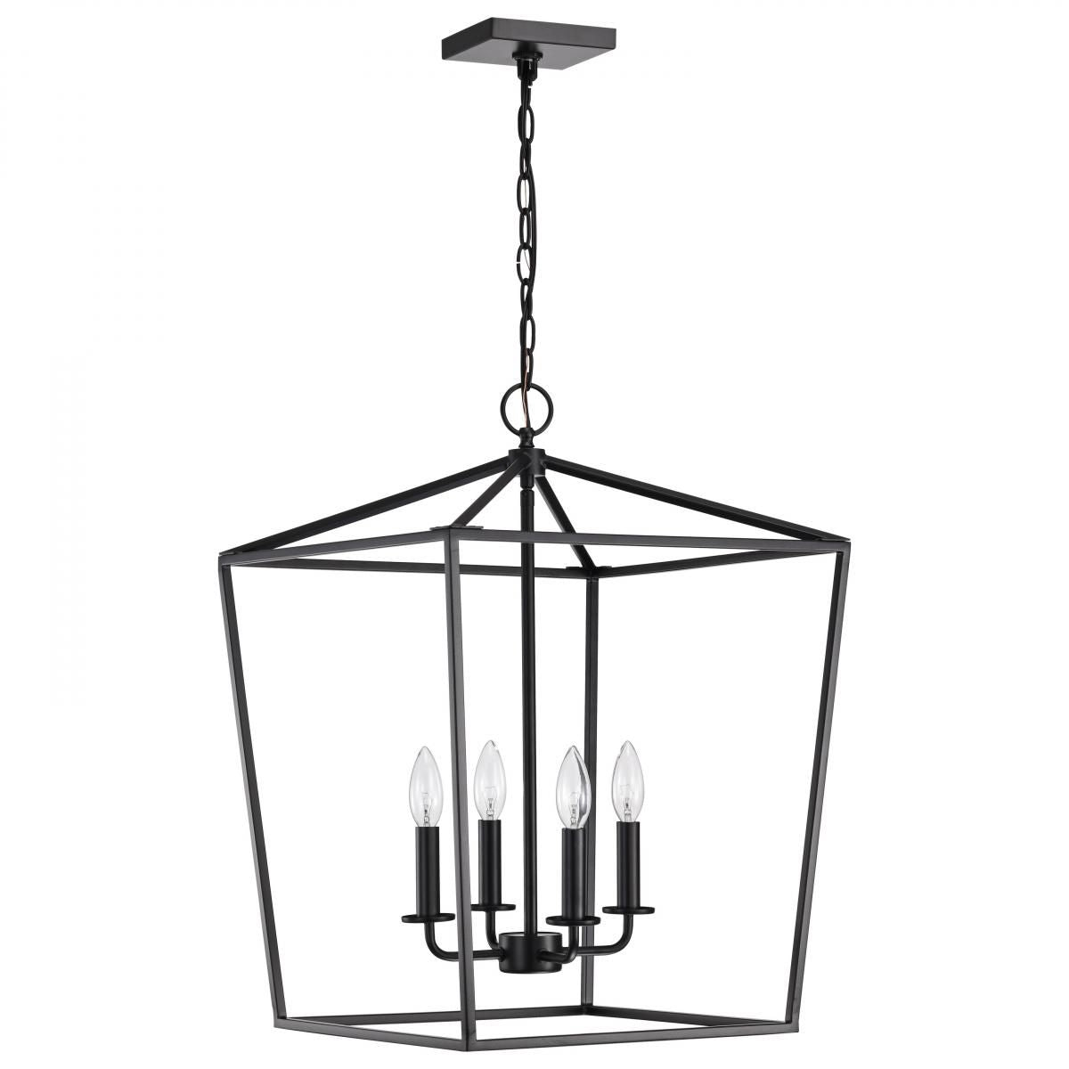 Emma 17 in. 4 lights Pendant Light Dark Bronze Finish - Bees Lighting