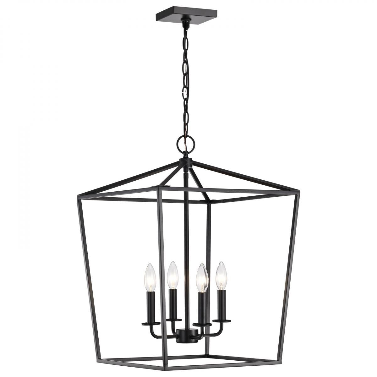 Emma 17 in. 4 lights Pendant Light Dark Bronze Finish - Bees Lighting