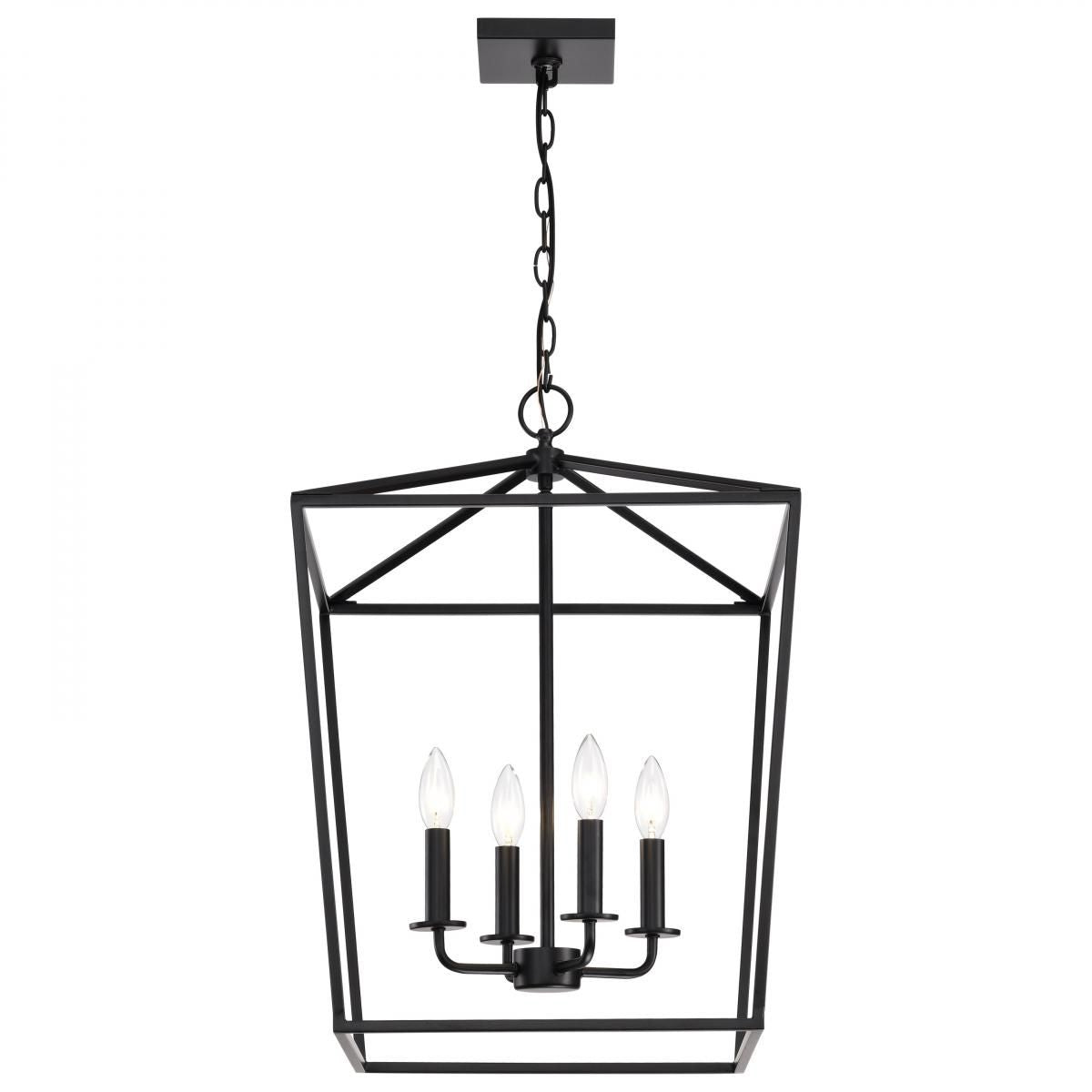 Emma 17 in. 4 lights Pendant Light Dark Bronze Finish - Bees Lighting