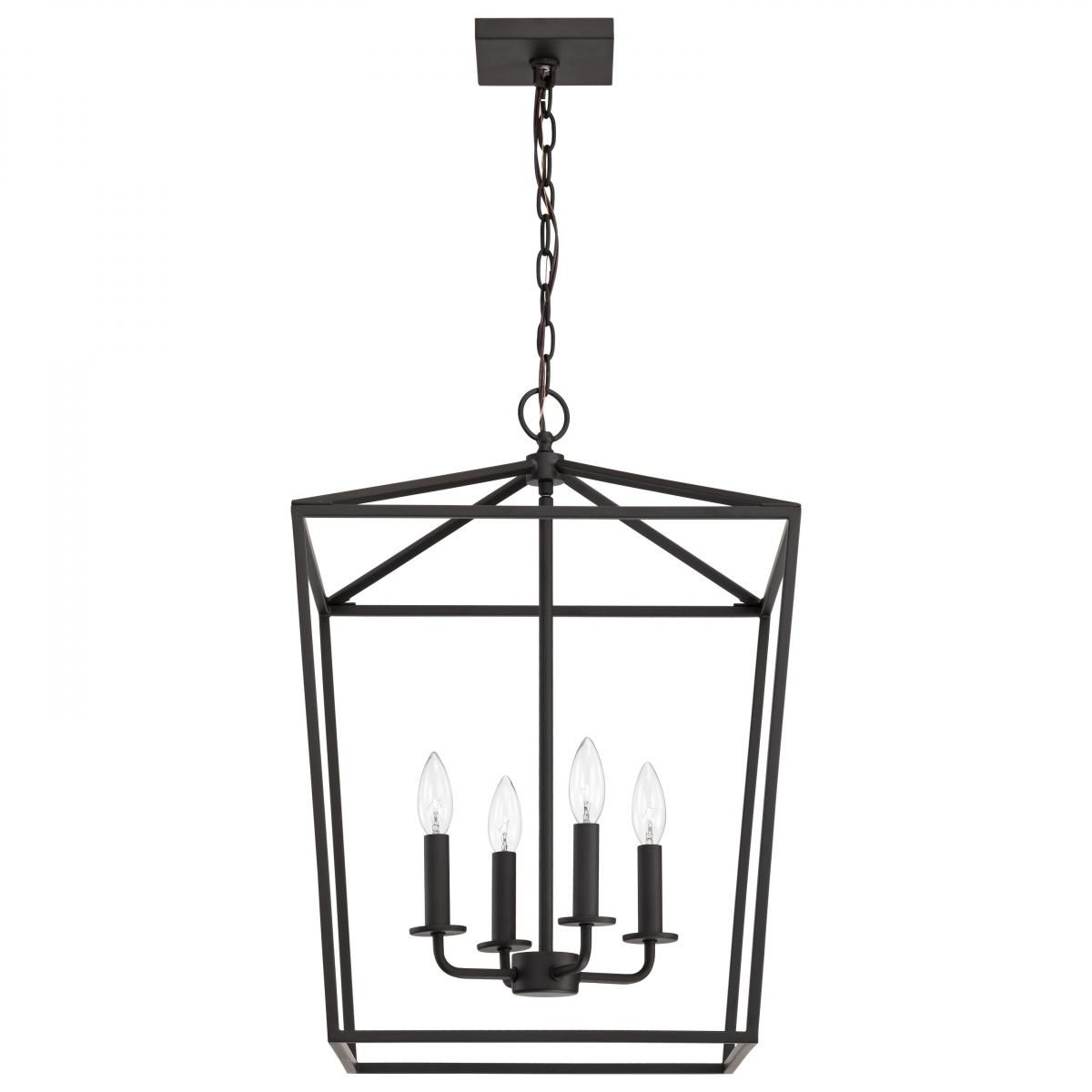 Emma 20 in. 4 lights Pendant Light Dark Bronze Finish - Bees Lighting