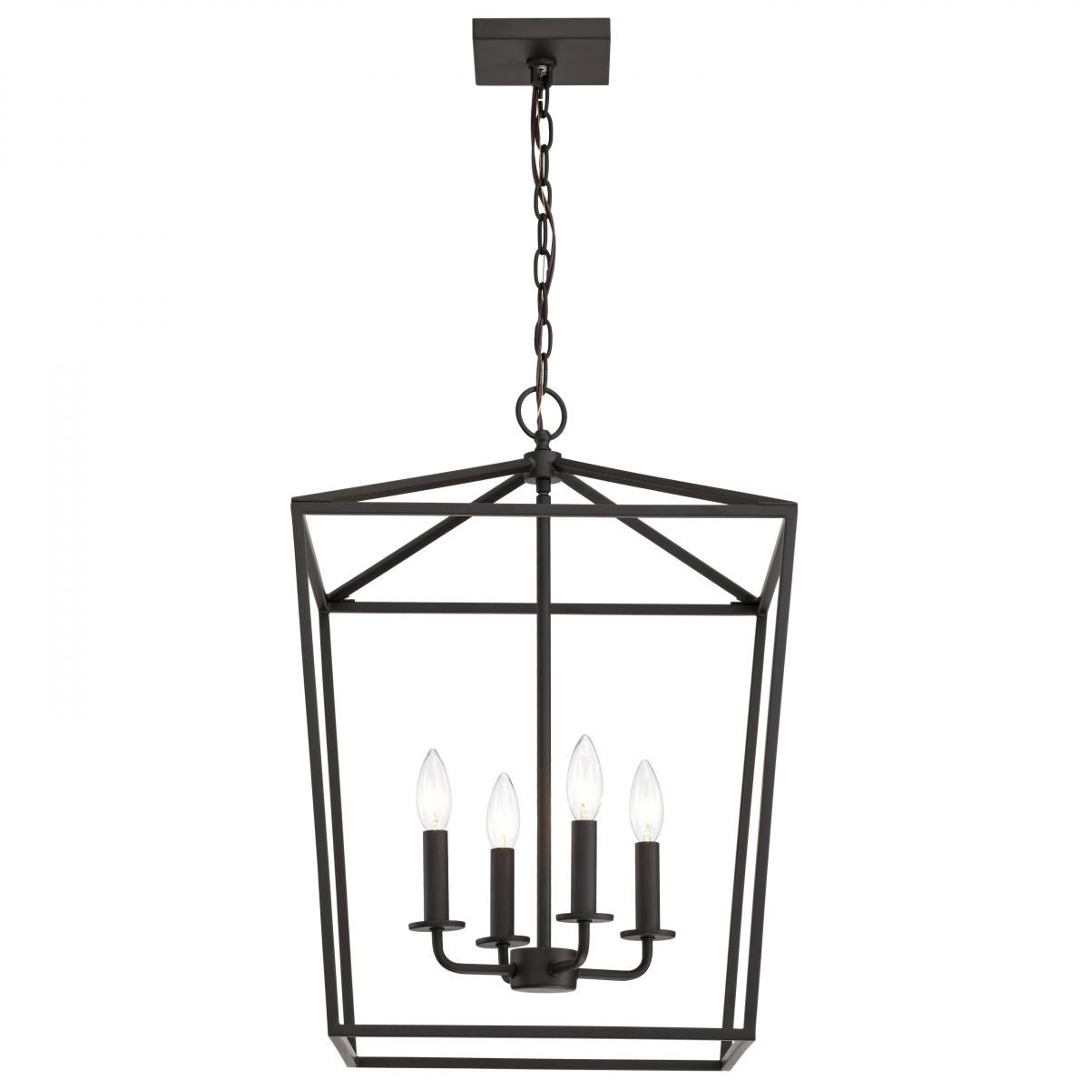 Emma 20 in. 4 lights Pendant Light Dark Bronze Finish - Bees Lighting
