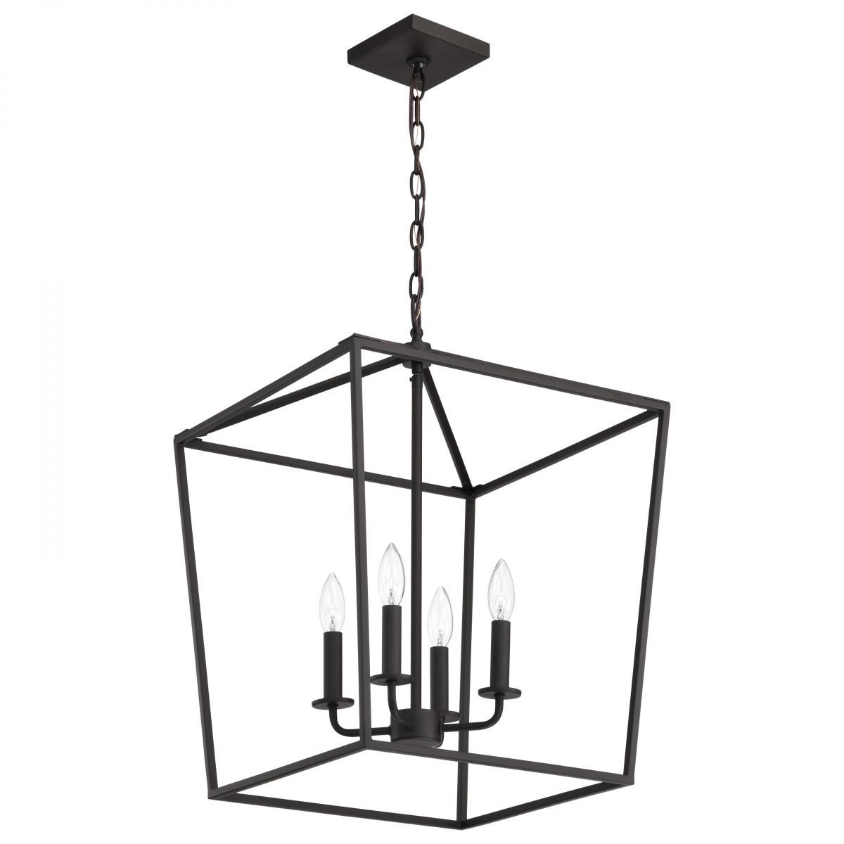 Emma 20 in. 4 lights Pendant Light Dark Bronze Finish - Bees Lighting