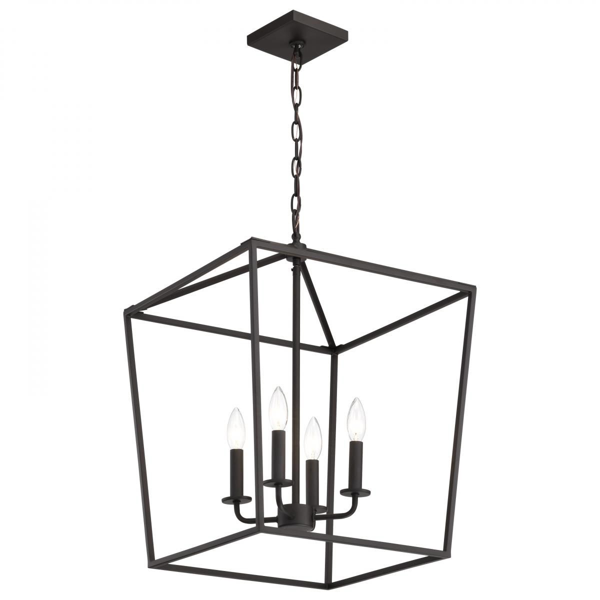 Emma 20 in. 4 lights Pendant Light Dark Bronze Finish - Bees Lighting