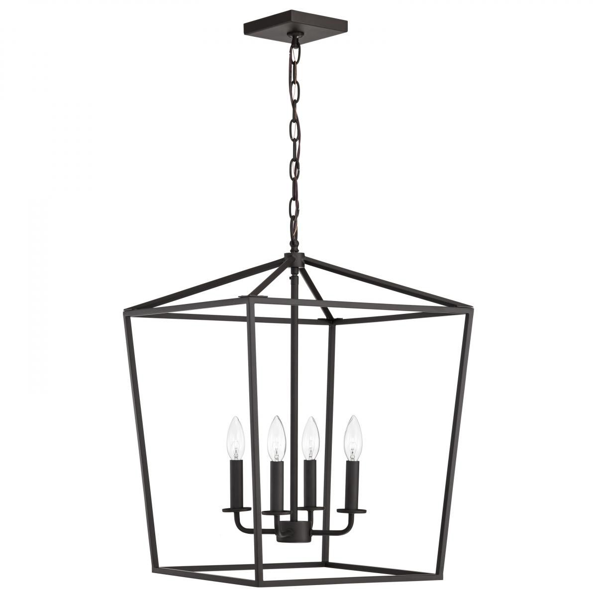 Emma 20 in. 4 lights Pendant Light Dark Bronze Finish - Bees Lighting