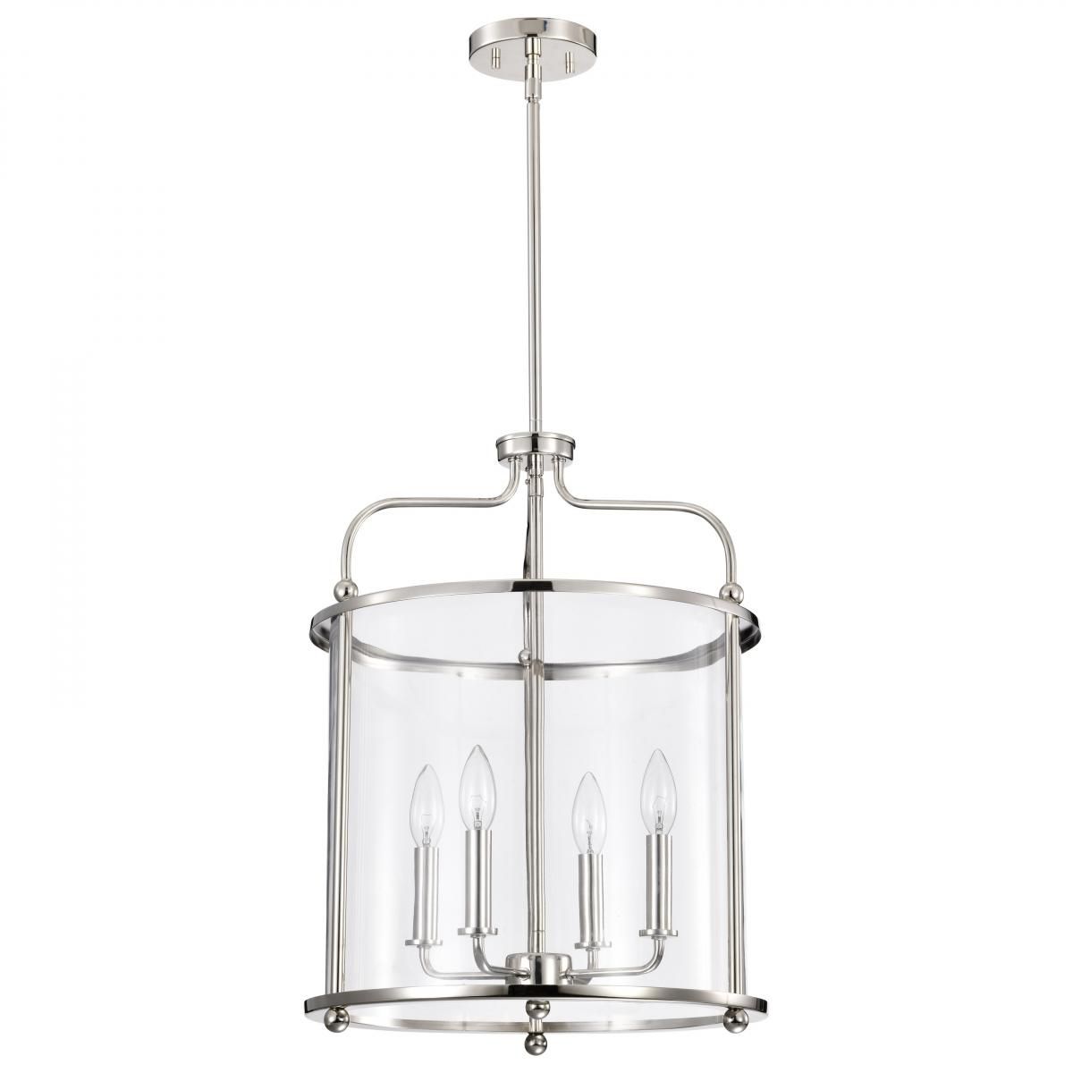 Yorktown 16 in. 4 lights Pendant Light Polished Nickel Finish - Bees Lighting