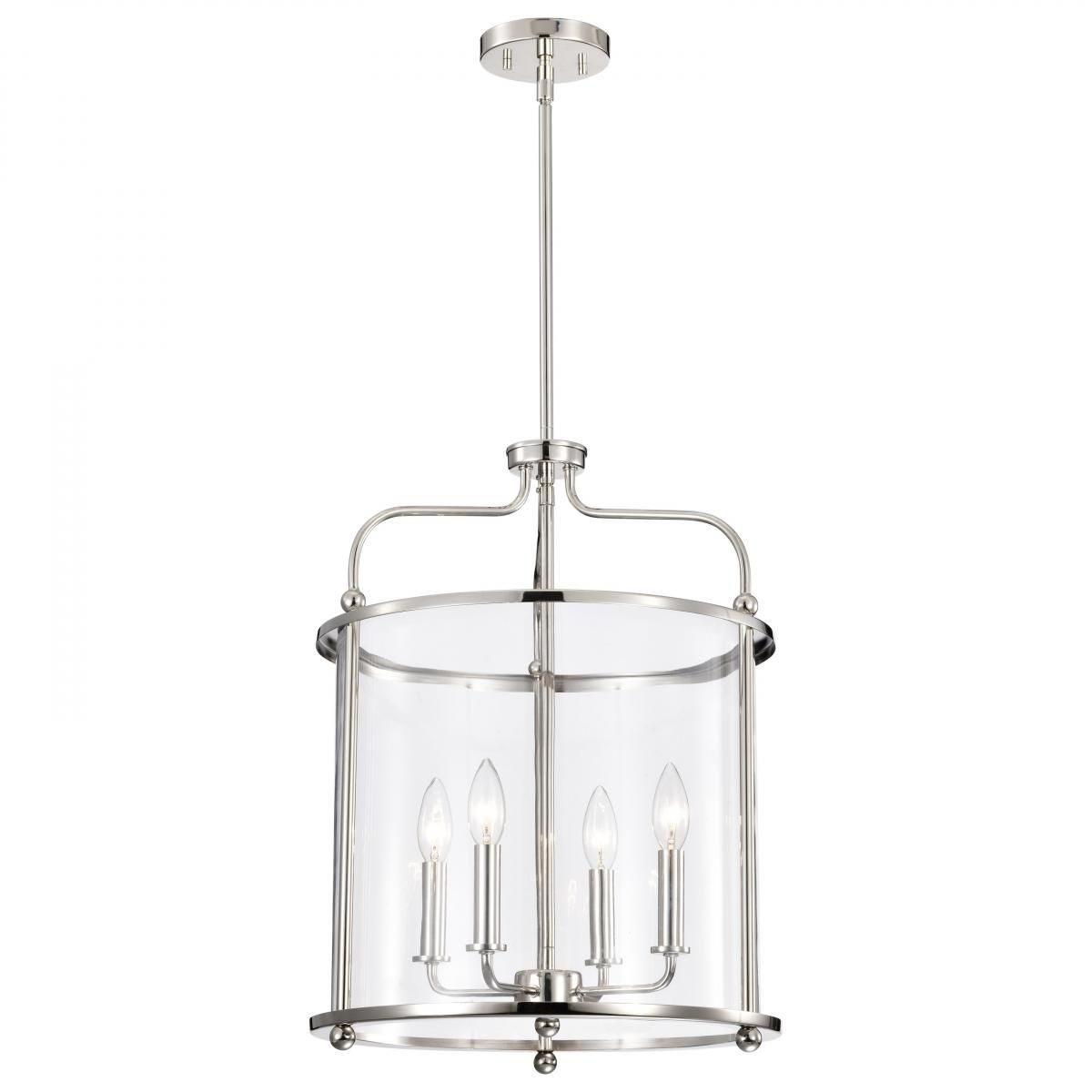 Yorktown 16 in. 4 lights Pendant Light Polished Nickel Finish - Bees Lighting