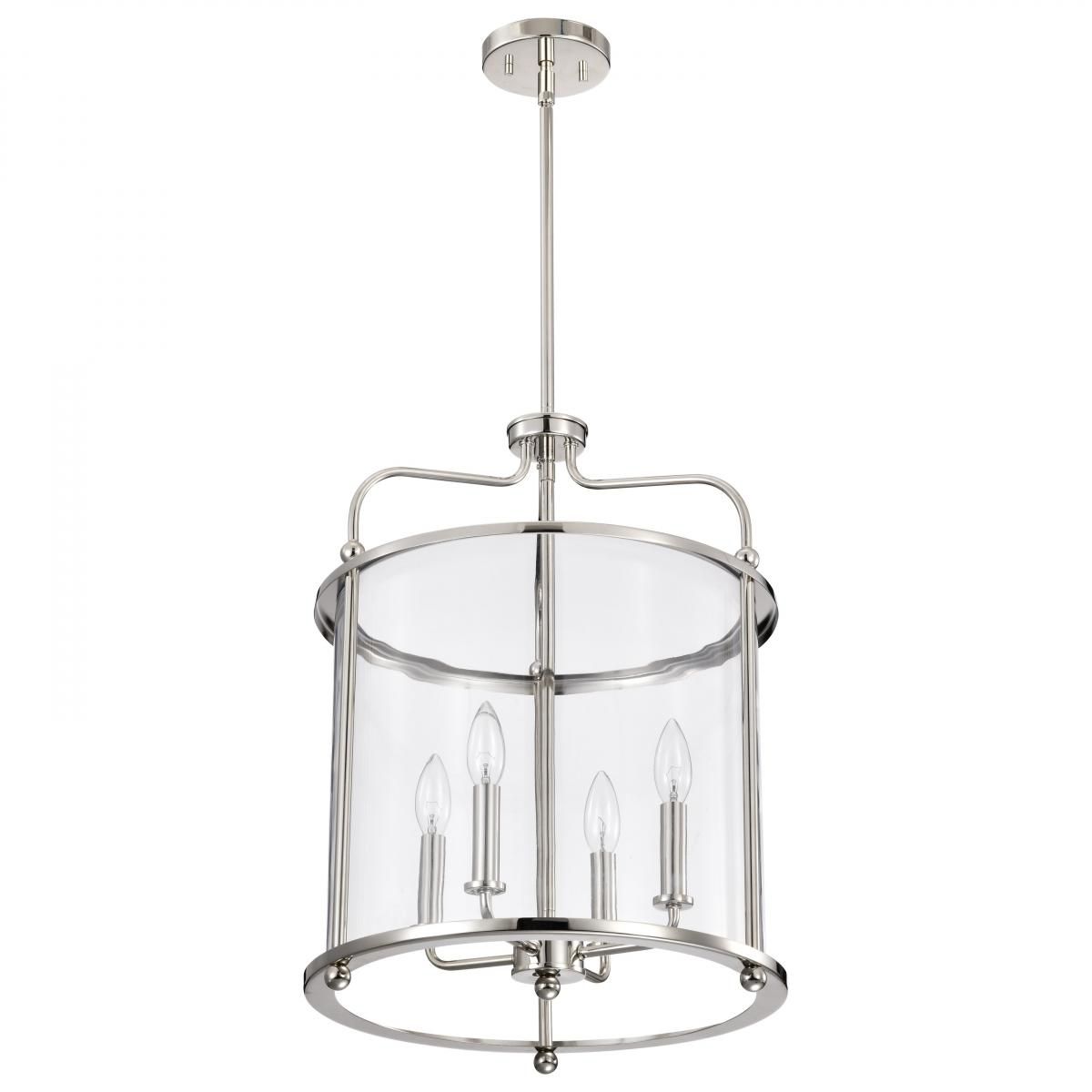 Yorktown 16 in. 4 lights Pendant Light Polished Nickel Finish - Bees Lighting