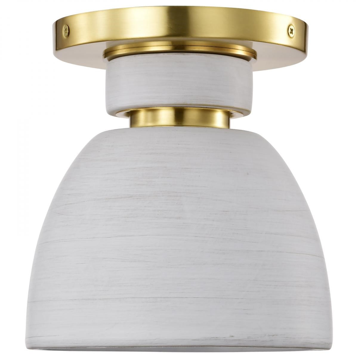 Collins 8" Flush Mount, Brushed Brass Finish - Bees Lighting