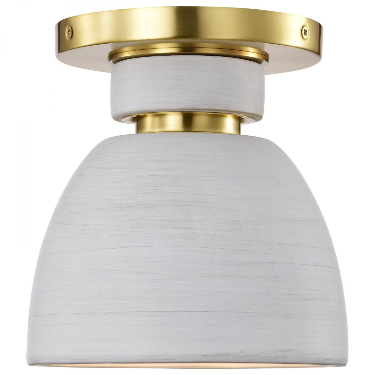 Collins 8" Flush Mount, Brushed Brass Finish - Bees Lighting