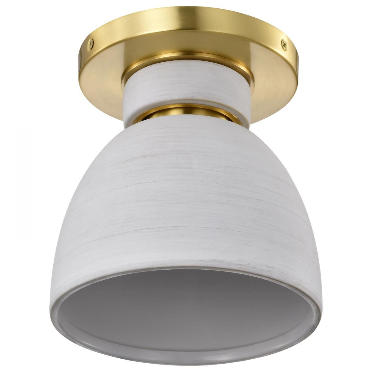 Collins 8" Flush Mount, Brushed Brass Finish - Bees Lighting