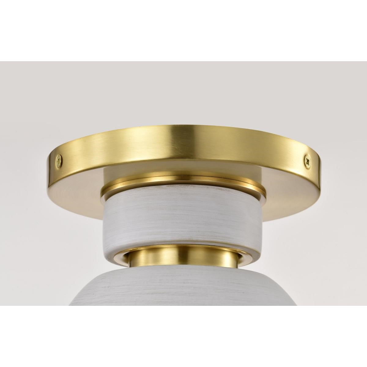 Collins 8" Flush Mount, Brushed Brass Finish - Bees Lighting